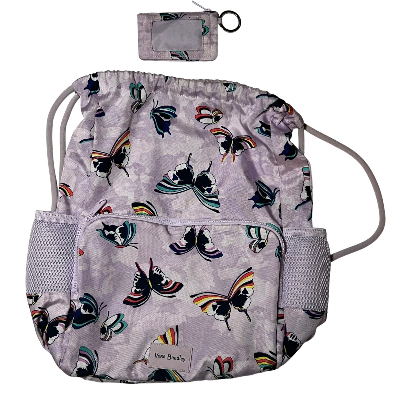 Vera Bradley ReActive Drawstring Backpack & Card Holder Set 