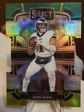 2023 Panini Select - Concourse Jalen Hurts #79 Green & Yellow Prizm Die-Cut