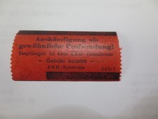 DDR ZKD-Kontrolle Aufkl. Aush&auml;ndigung als gew&ouml;hnl.Postsendung in ROT postfrisch