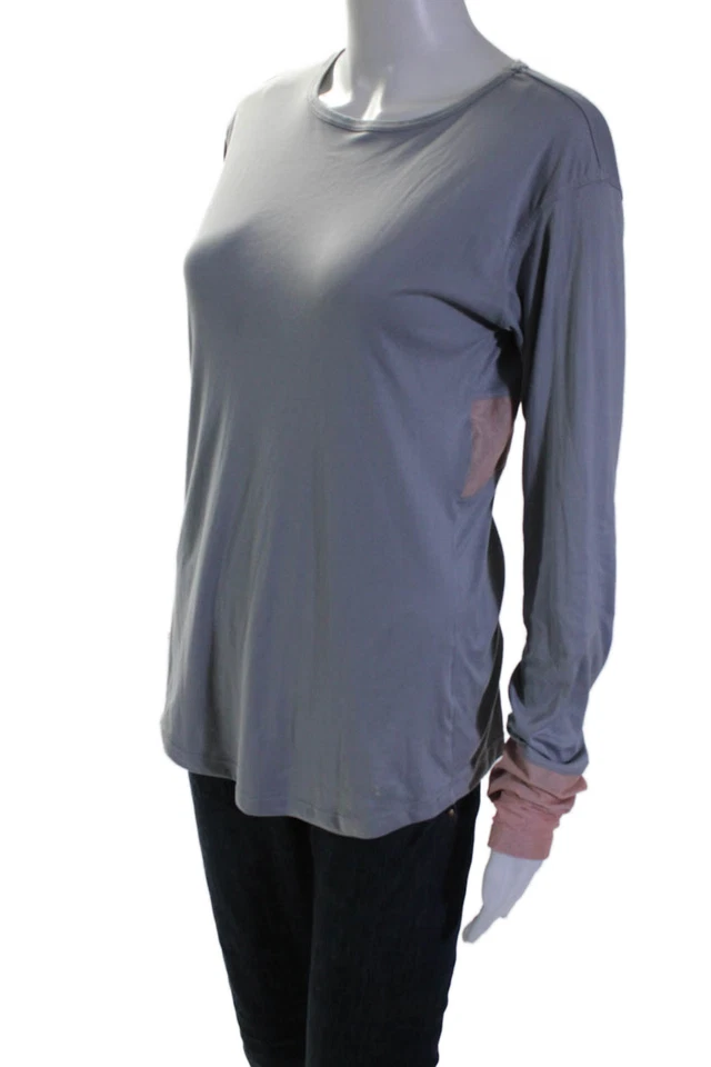 Top deportivo Splits 59 para mujer manga larga cuello redondo gris talla M Foto 2 de 4
