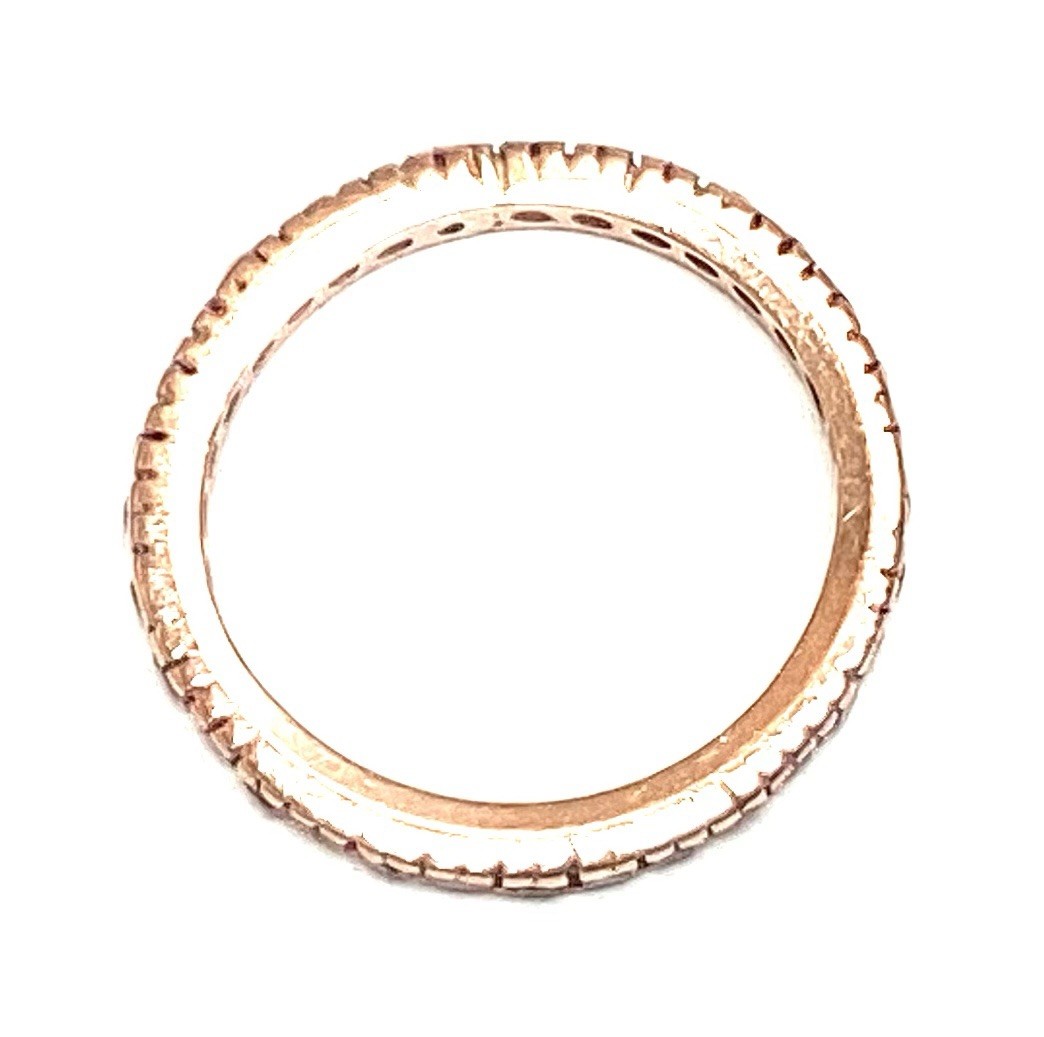 14k Solid Rose Gold Natural Ruby Stackable Eterni… - image 3