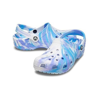 Crocs marbled Spray Dye Clog Slipon Sandal Men shoes White/Oxygen size 11 new