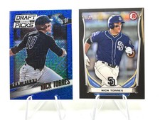 Nick Torres 14' Prizm DP Blue Mojo Prizm /75 & Bowman Draft Asia Ed. 1st Black 