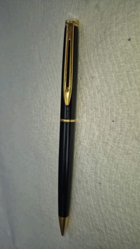 "WATERMAN * France" Black with Polished Brass Trim Working Mech Pencil - Picture 7 of 22