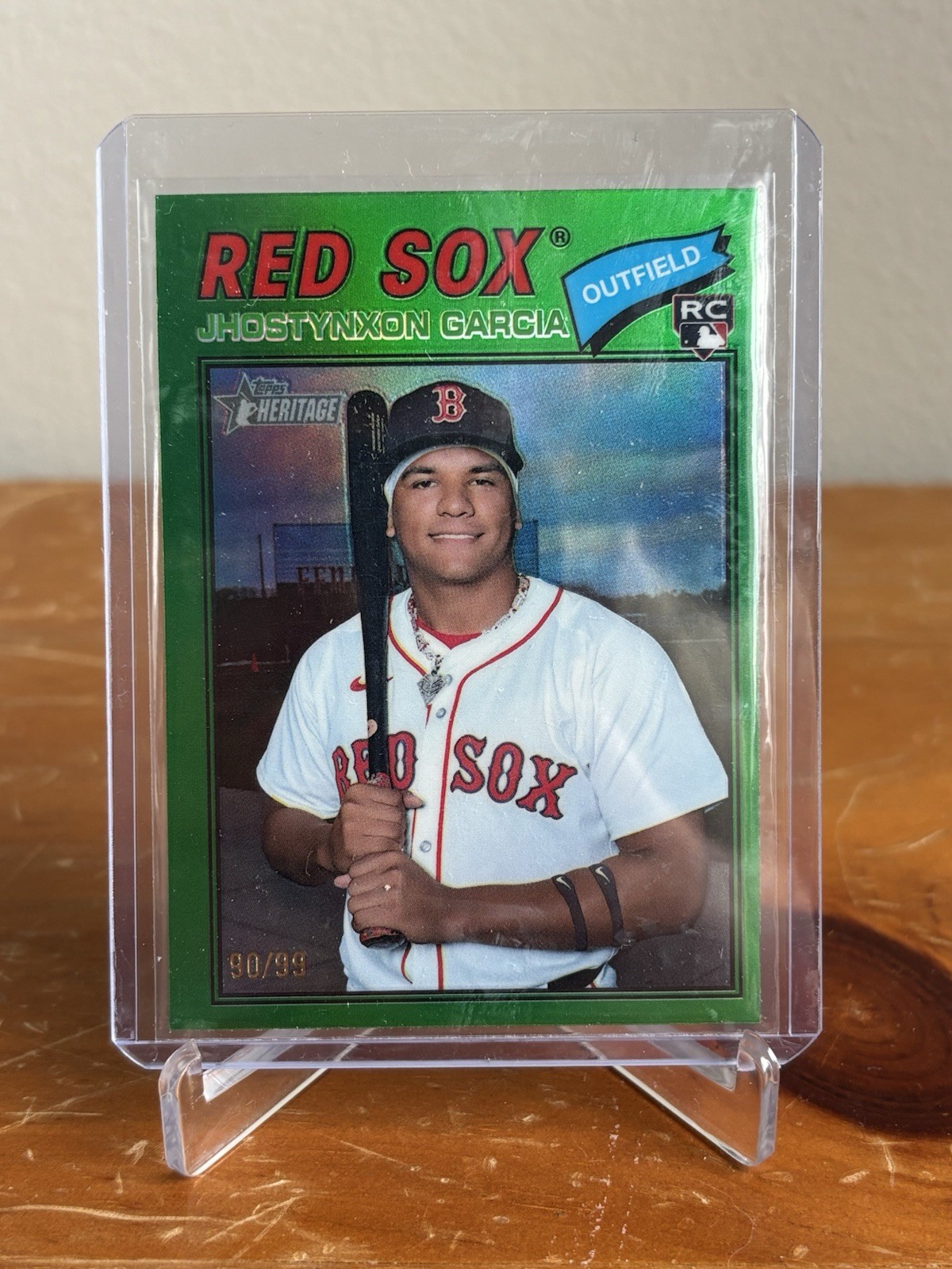 Topps Heritage 2026 Chrome Green Refractor Jhostynxon Garcia Red Sox #112 /99 RC
