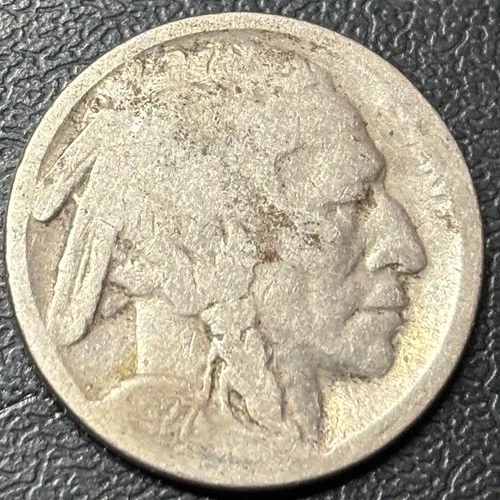 1927 Buffalo Nickel • (VG) Very Good to Good • Philadelphia Mint Date Restored