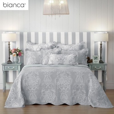 Florence Grey Bedspread Set or Accessories by Bianca