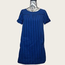 Anthropologie x HD in París Blue Striped Shift Dress size 4