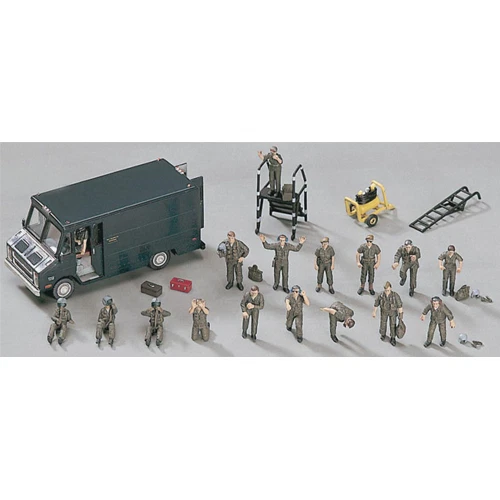 U.S PILOT/GROUND CREW SET KIT 1:72 Hasegawa Kit Aerei Modellino Nuovo - Immagine 2 di 3
