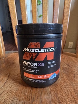 1x MuscleTech Vapor X5 Blue Razz Freeze Pre Workout Powder *EXP 03/2027