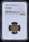 1909-S Lincoln One Cent 1c Penny NGC VF35 - Original Coin!