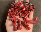 Huge southwestern red coral necklace/21"/$0.85 combine s/h(w387-w6)