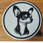 3PCS Chihuahua Dog Coasters Set – Cute Breed Drink Mats for Home & Office