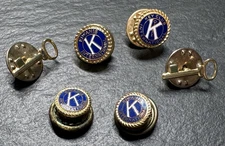 6 VINTAGE KIWANIS CLUB PINS : 4 LOGO, 2 KEYS I182