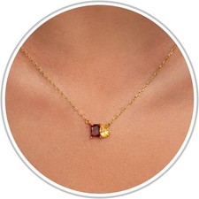 Birthstone Necklace for Women Teen Gifts 14K Gold Plated 11 Jan  Nov