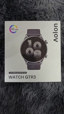 Aolon Watch GTR3 1.43'' AMOLED Bluetooth Smartwatch 4GB iOS/Android Black