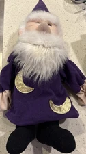 Vintage Folktails Folkmanis Plush Hand Puppet Wizard 21” Purple Robe
