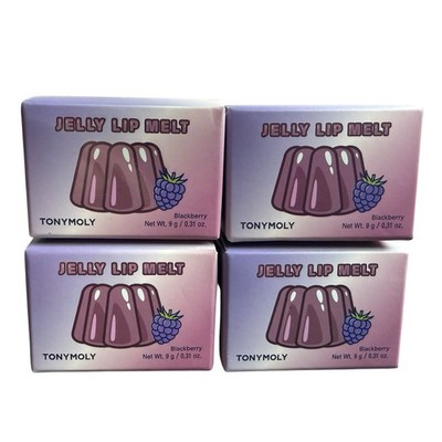 TONYMOLY Blackberry Jelly Lip Melt 9 g/.31 oz LOT OF 4 Moisturizing Tinted NIB