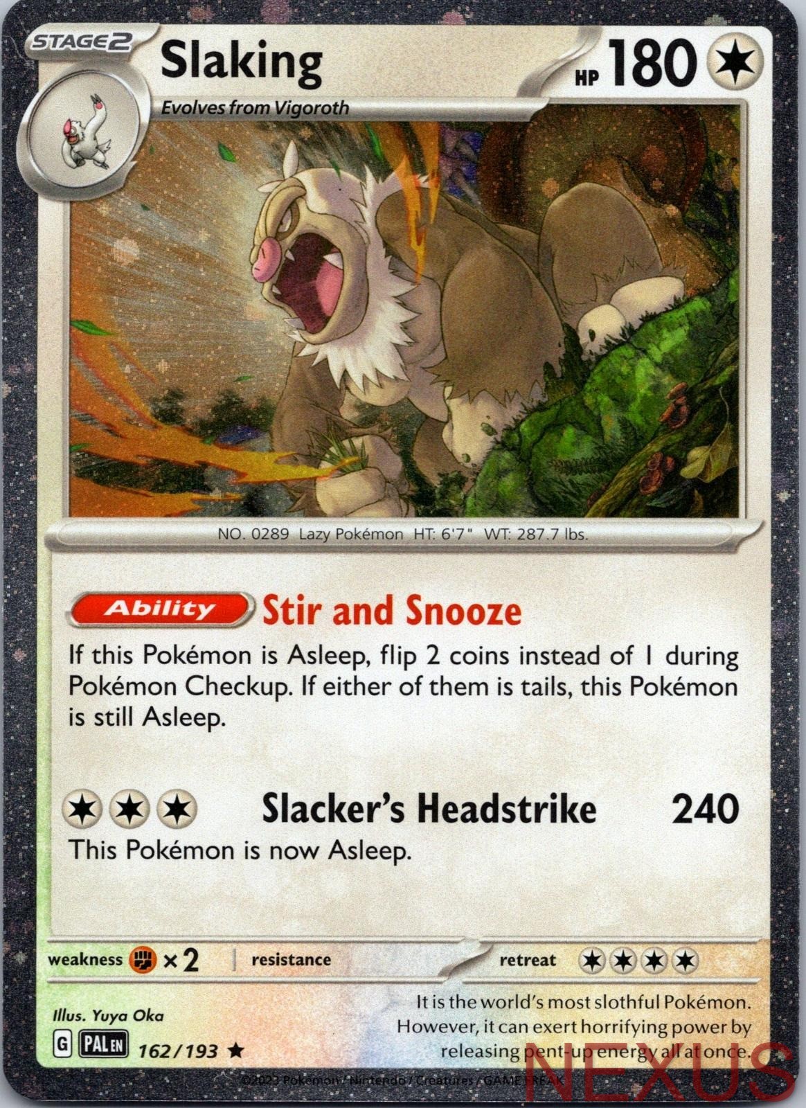 Slaking (Cosmos Holo) 162/193 Rare Near Mint