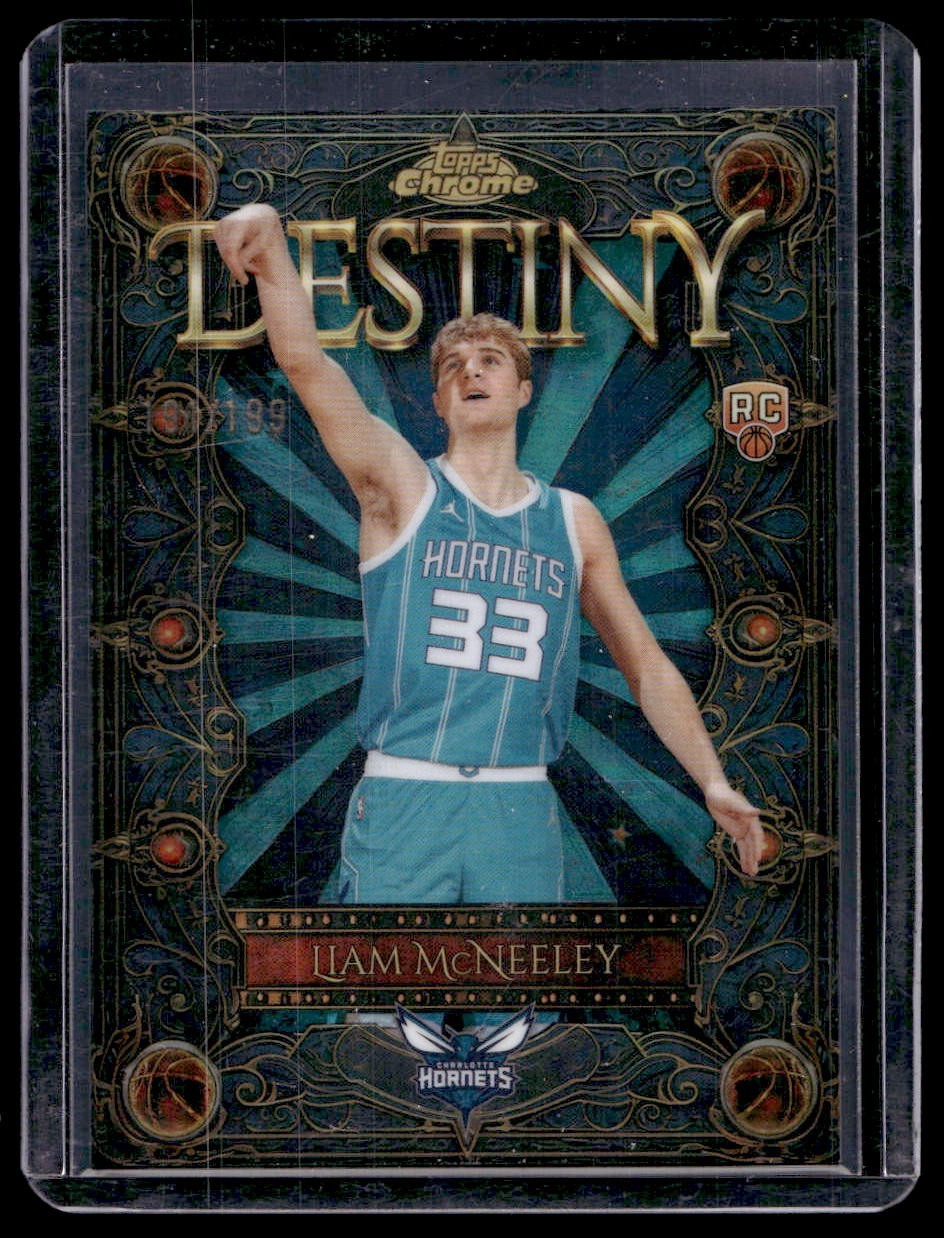 2025-26 Topps Chrome Destiny Liam McNeeley Aqua Mojo Refractor /199 #D-22