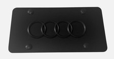 3d Quattro Sline 4 Rings Black On Black Stainless Steel License Plate For Audi