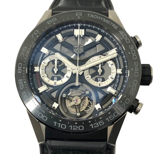 TAG HEUER Carrera 02T CAR5A8Y.FC6377 45mm Titanium Black Watch...