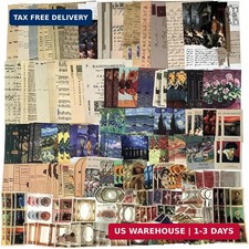 Esweny 200PCS Vintage Scrapbooking Supplies Kit for Journaling, Junk Journal Pla