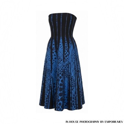 blue and black strapless dress Strapless Bow Detail Maxi Dress Black Blue