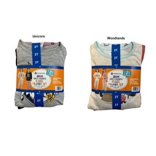 Member's Mark Girl's 2 Long Sleeve 2 Pants Favorite 4-Piece Fleece Pajama Set
