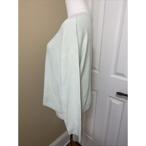 EILEEN FISHER Light Green Womens sz XS Organic Linen Blend Knit Sweater - Picture 4 of 7