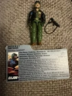 1989 GI Joe RAMPAGE -Mauler MBT Driver FILECARD & GUN ** MINT!!
