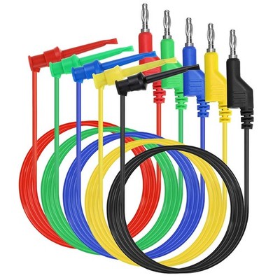 Sumnacon 39 Inch Multimeter Test Lead Set - 5 Pcs 3.3 ft, Blue,Green,Black 