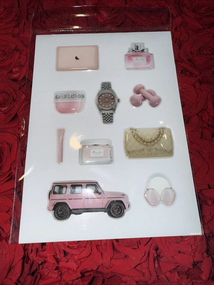 3D stickers for phone cases, trendy epoxy sticker set, Set of 10 Pink💕 - Image 2 of 3