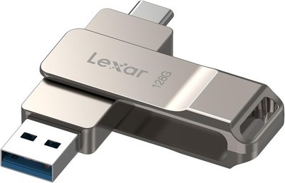 Lexar D40E 128 GB Dual Drive USB 3.2 Gen 1 Type-C Jump Drive, USB-C Flash Drive
