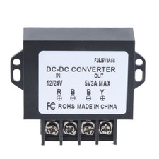 Waterproof DC12 24V to 5V 3A Car Power Converter Module for 5V Electronics