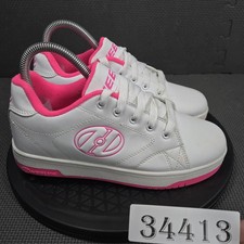 Heelys Shoes Girls Size 5 White Pink Wheeled Roller Skate Sneakers HES10436