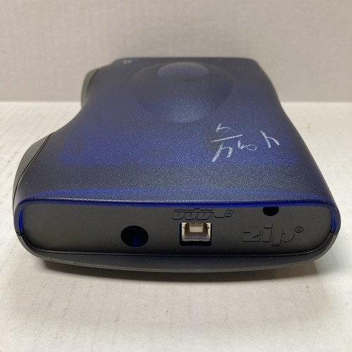Iomega Zip 100 USB External MB Drive Model Z100USBNC 30220101 Blue UNTESTED - Afbeelding 2 van 7