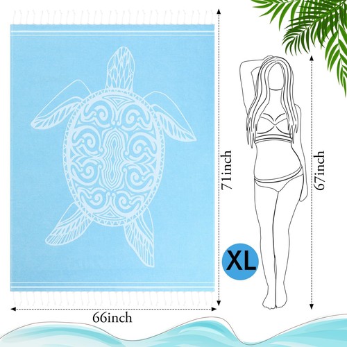 1 Piece Extra Large Beach Towel Blanket Turkish XL 66 x 71 Boho Microfiber Be... - Picture 2 of 7