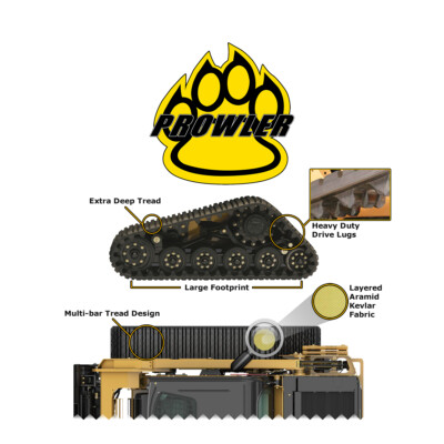 CAT 277B Rubber Track - 457x101.6x56 - Multi-Bar Tread - Kevlar