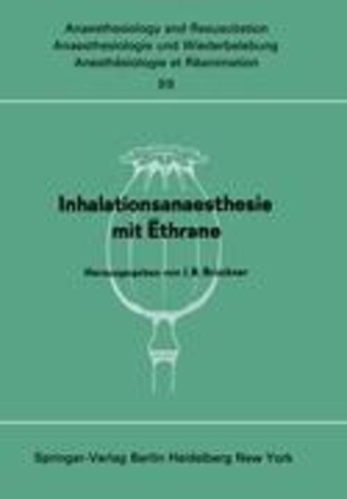 J. B. Brückner | Inhalationsanaesthesie Mit ¿thrane | Taschenbuch |