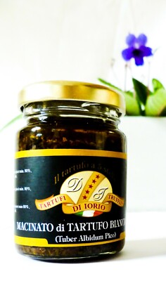 Truffle 80g in olive oil, Italian Macinato, black summer truffle Tuber aestivum