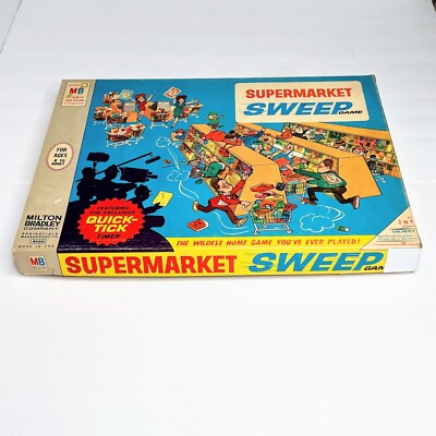 VTG RARE SUPERMARKET SWEEP BOARD GAME 1966 VHTF Milton Bradley