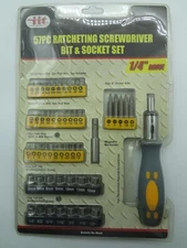 Illinois Industrial Tool Ratcheting Screwdriver Bit & Socket Set - 57 Pieces