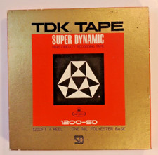 New Tdk Tape Super Dynamic High Fidelity Recording Tape 1200-sd Reel To Reel 7"