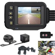 Motorcycle Dash Cam Front Rear View Dual Lens Video Recorder 2 In DVR Waterproof