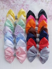 Satin ribbon bows crafts sewing 8 cm bows pack of 5