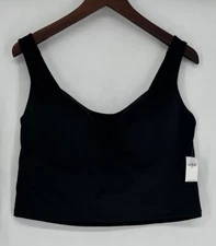 Old Navy Active Powersoft Tank Top Light Support Built In Bra Black Womens 2X