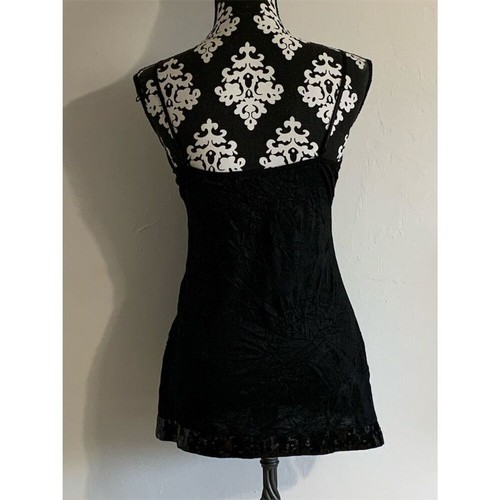 VTG. Black Arden B. Crinkle Sequins Top V-Neck Party Cocktail Evening M/L - Picture 6 of 16