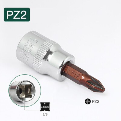 3/8''Socket Screwdriver Bit Hex Plum Flathead Phillips Bits Chrome Vanadium Steel