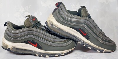 nike air max 97 trainers sequoia university red metallic